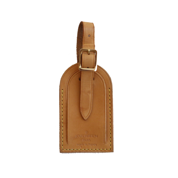 Louis Vuitton Adressanhänger Taschenanhänger VVN Leder Beige